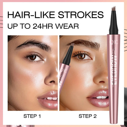 ✏️ BUY 1 GET 1 FREE! ✨ 3D Microblading Eyebrow Pencil – 4-Prong Tip, Waterproof & Natural Hair-Like Strokes 🖌️