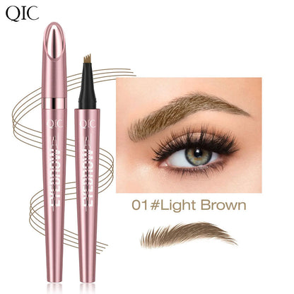 ✏️ BUY 1 GET 1 FREE! ✨ 3D Microblading Eyebrow Pencil – 4-Prong Tip, Waterproof & Natural Hair-Like Strokes 🖌️