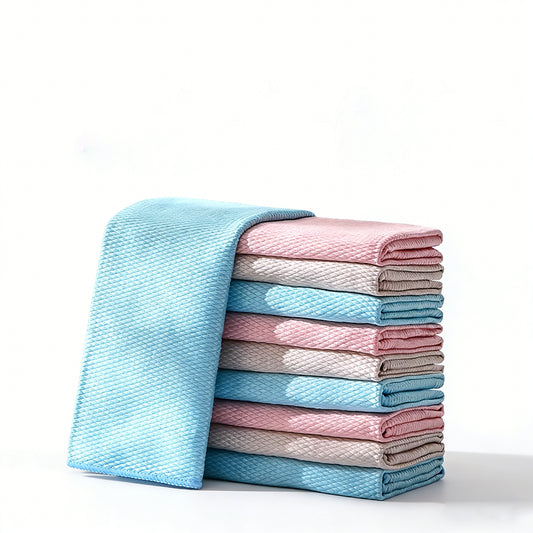 Premium Fish-Scale Glass Cleaning Cloth