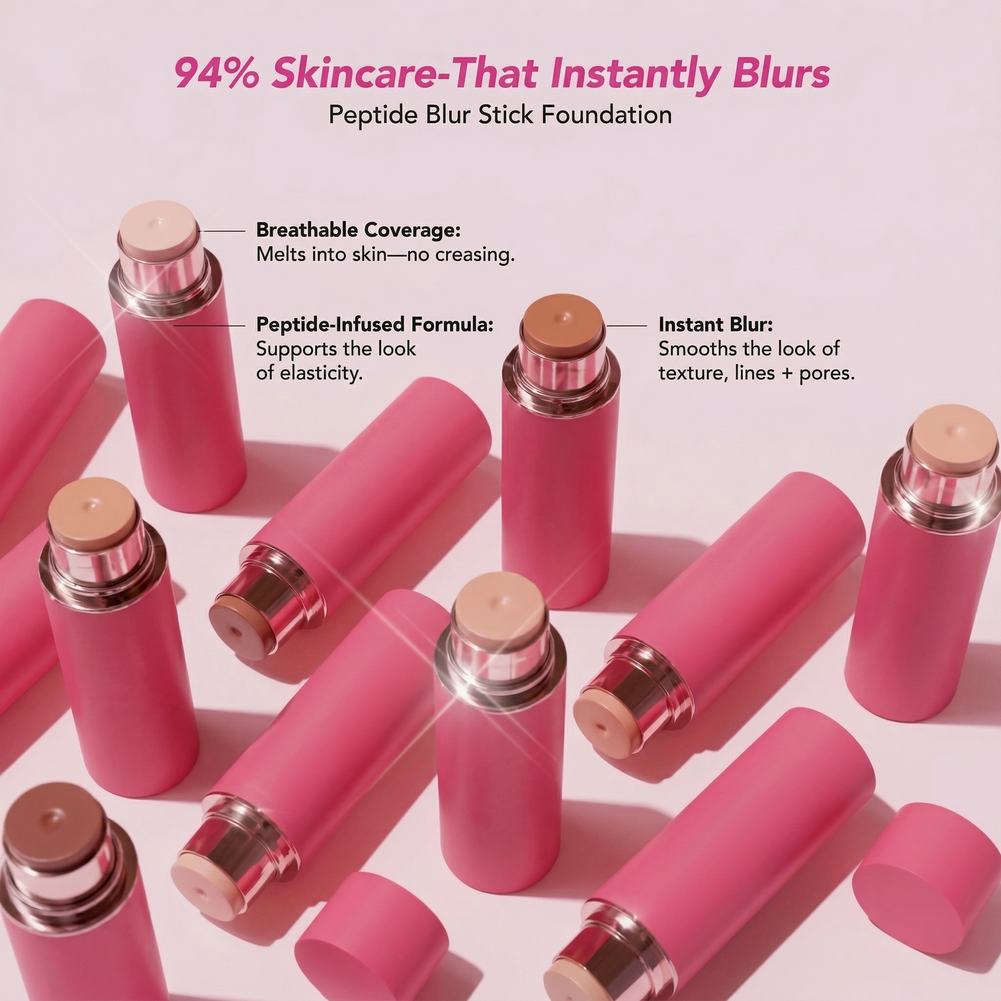 💜LAST DAY - BUY 1 GET 1 FREE💜✨ Peptide Blur Stick Foundation