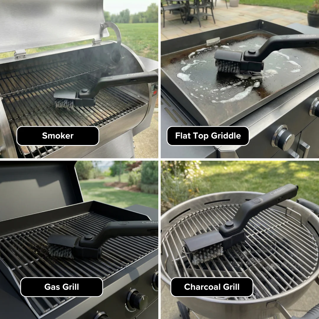 🔥(Free Shipping)🔥Electric Rotary Grill Brush with 2 Replacement Head