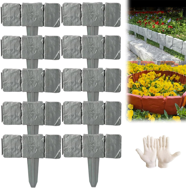 Imitation Stone Garden Fence - DIY Garden Edging Border