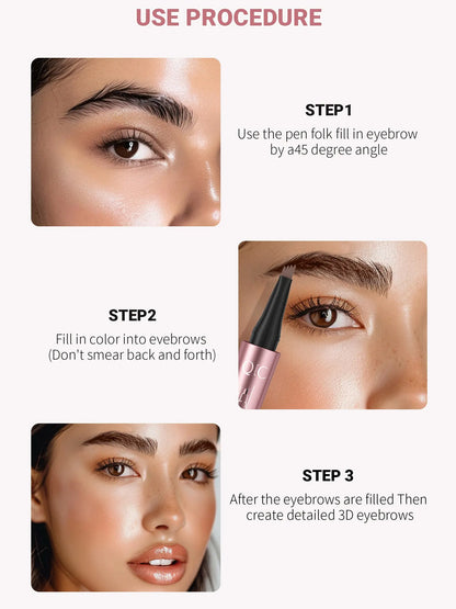 ✏️ BUY 1 GET 1 FREE! ✨ 3D Microblading Eyebrow Pencil – 4-Prong Tip, Waterproof & Natural Hair-Like Strokes 🖌️