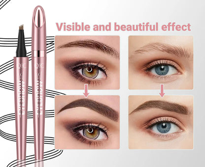 ✏️ BUY 1 GET 1 FREE! ✨ 3D Microblading Eyebrow Pencil – 4-Prong Tip, Waterproof & Natural Hair-Like Strokes 🖌️