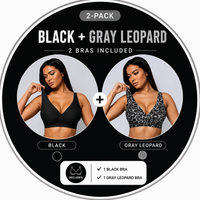 2-Pack Black+Gray Leopard
