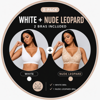 2-Pack White+Nude Leopard