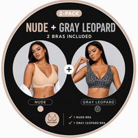 2-Pack Nude+Gray Leopard