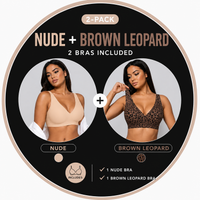 2-Pack Nude+Brown Leopard