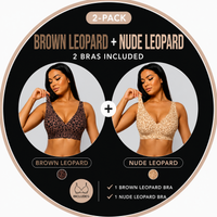 2-Pack Brown Leopard+Nude Leopard