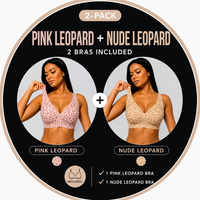2-Pack Pink Leopard+Nude Leopard