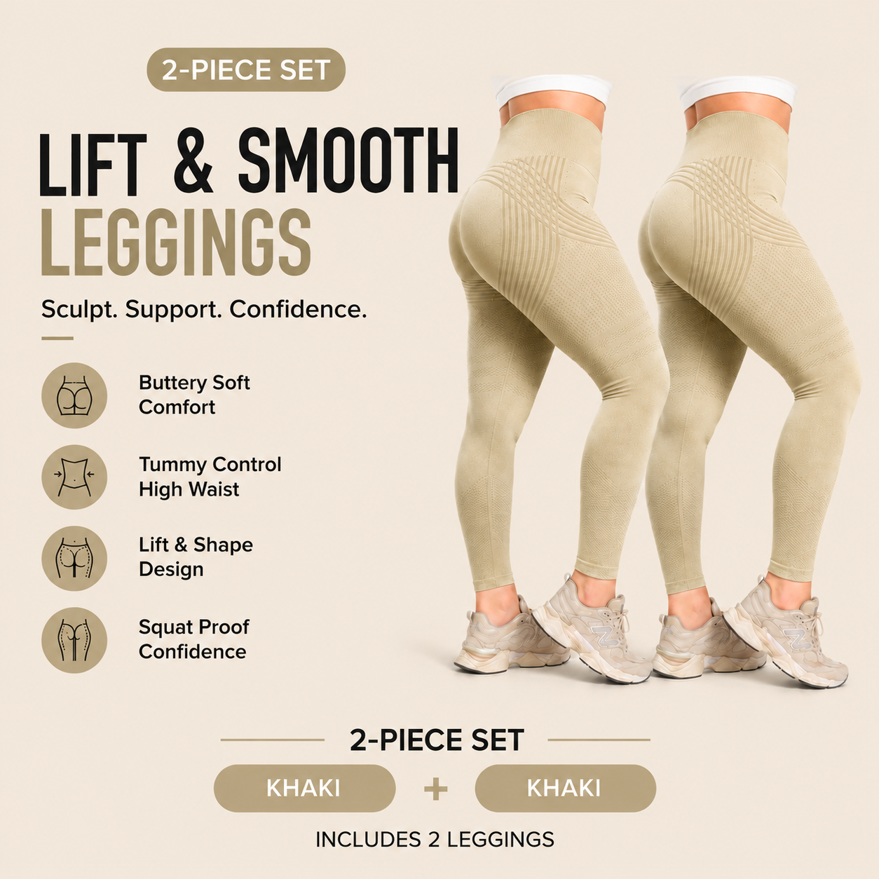 🌸💖Last Day! 50% OFF 2-Pack LBMLBM® Lift & Smooth Leggings