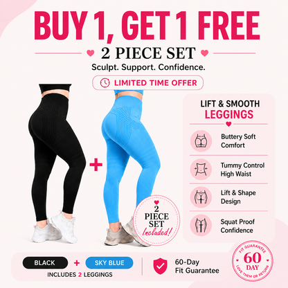 🌸💖Last Day! 50% OFF 2-Pack LBMLBM® Lift & Smooth Leggings