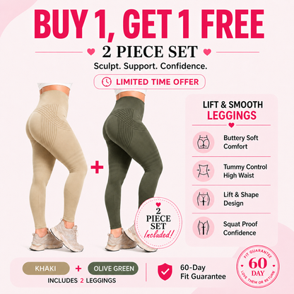 🌸💖Last Day! 50% OFF 2-Pack LBMLBM® Lift & Smooth Leggings