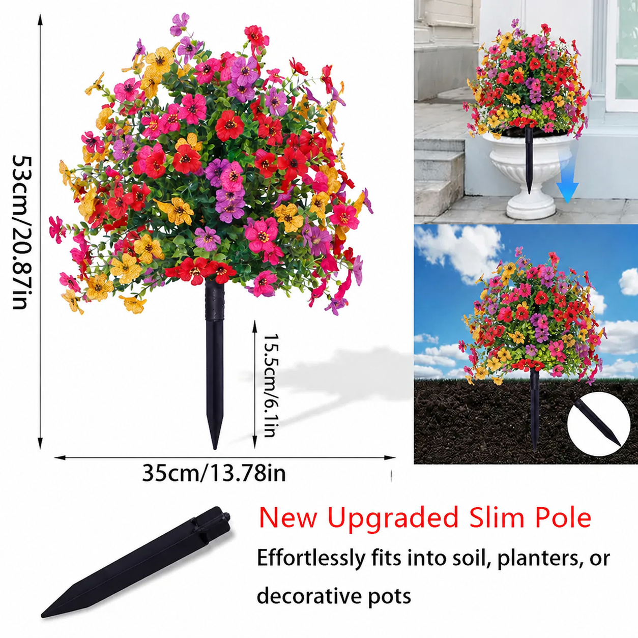 UP TO 49% OFF Artificial Violet for Outdoor Indoor Garden Home Decoration