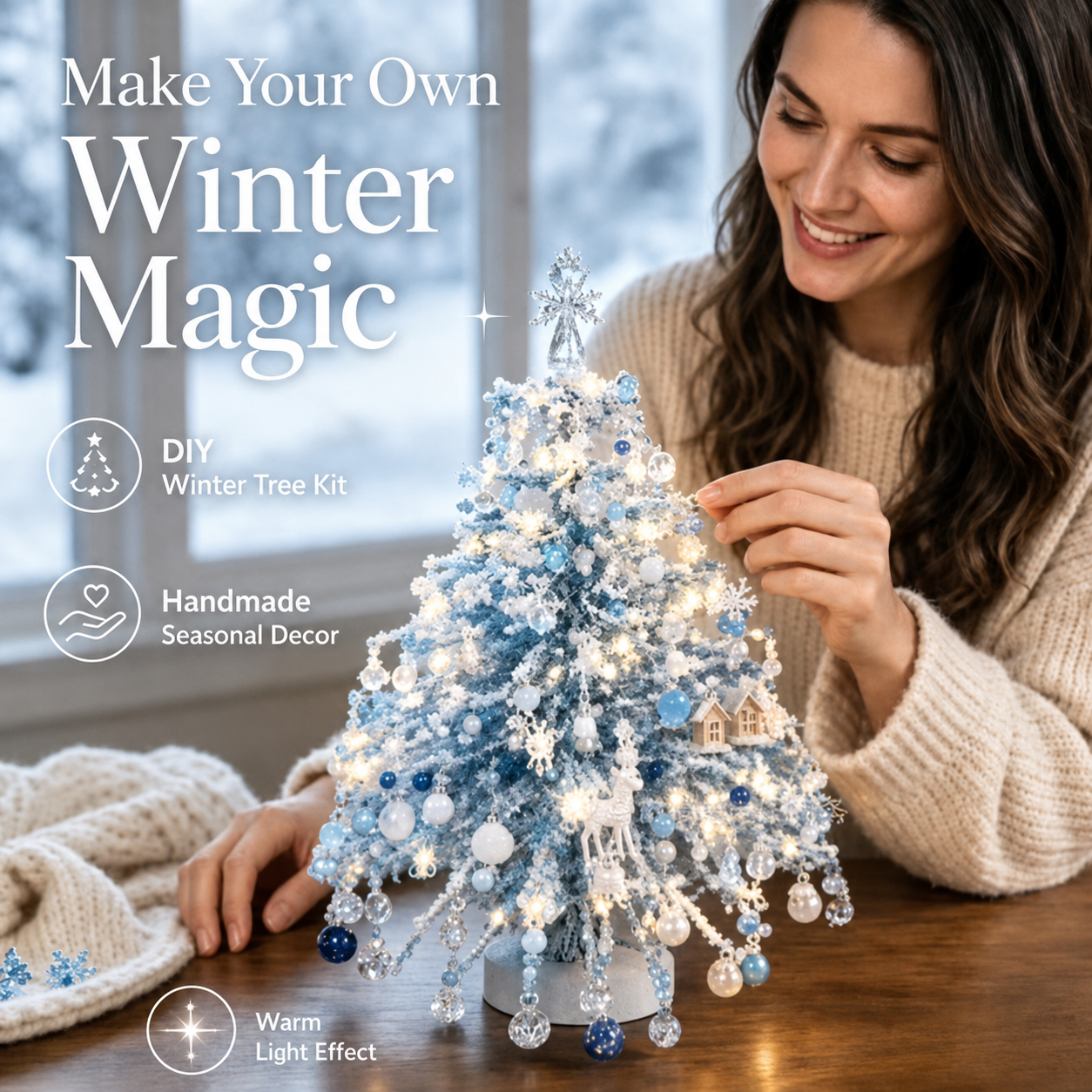 🎄✨ DIY Beaded Christmas Tree Kit – Create Your Own Sparkling Holiday Decoration