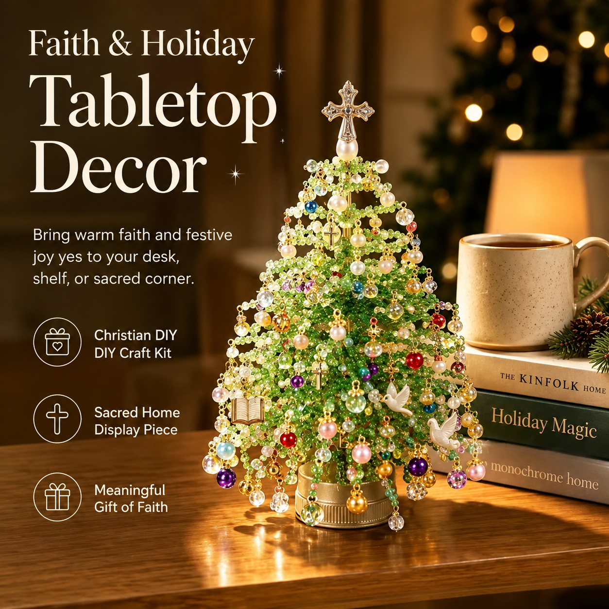 🎄✨ DIY Beaded Christmas Tree Kit – Create Your Own Sparkling Holiday Decoration