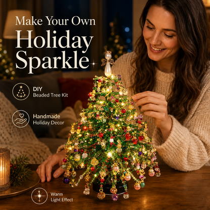 🎄✨ DIY Beaded Christmas Tree Kit – Create Your Own Sparkling Holiday Decoration