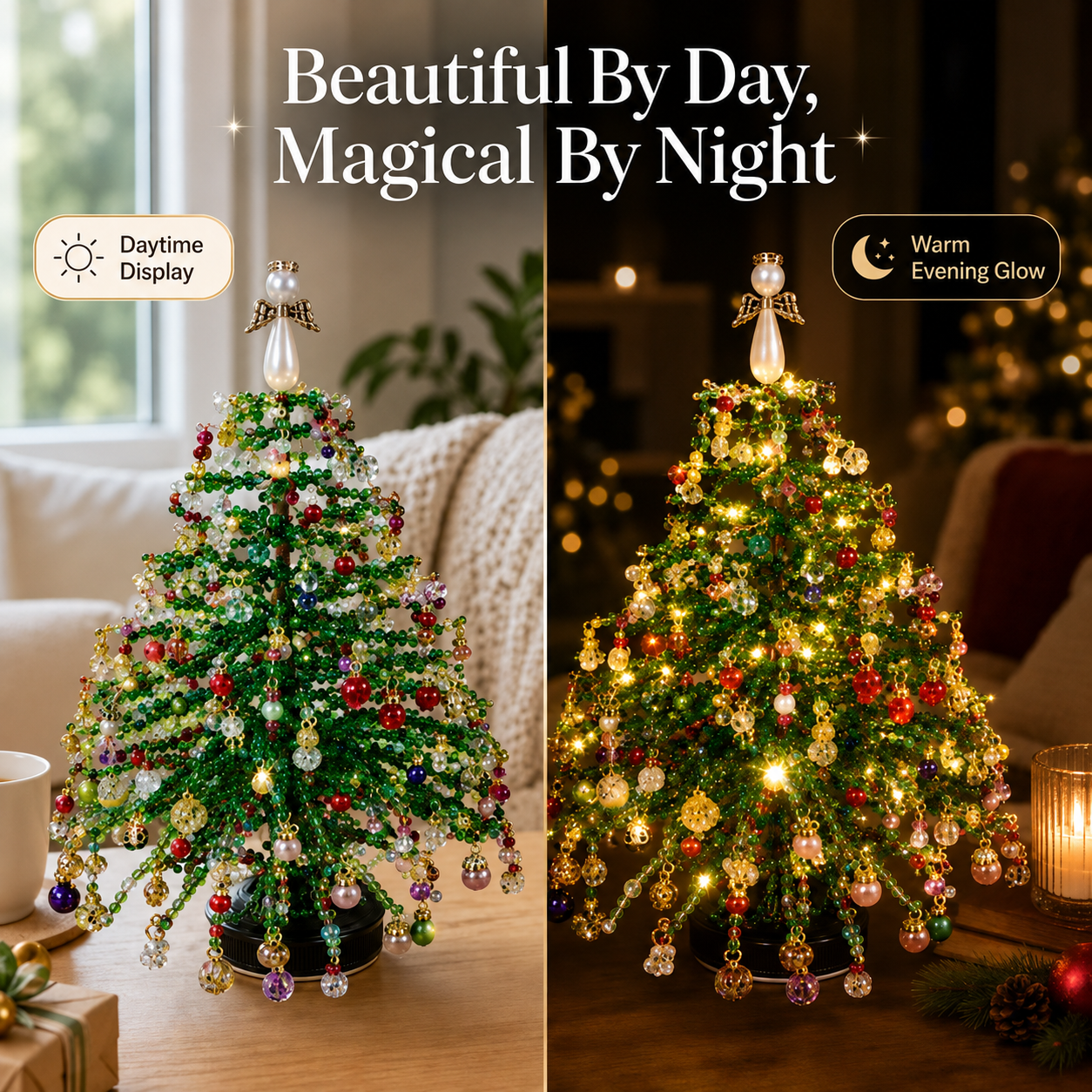 🎄✨ DIY Beaded Christmas Tree Kit – Create Your Own Sparkling Holiday Decoration
