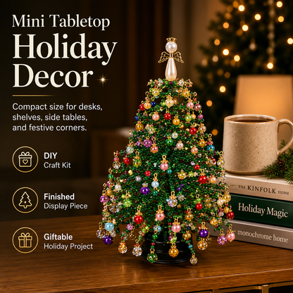🎄✨ DIY Beaded Christmas Tree Kit – Create Your Own Sparkling Holiday Decoration