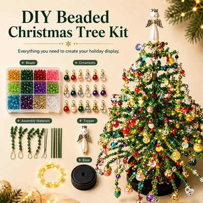 🎄✨ DIY Beaded Christmas Tree Kit – Create Your Own Sparkling Holiday Decoration