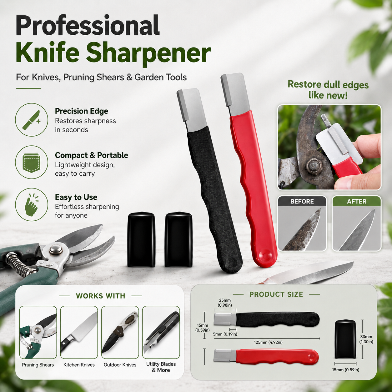 3 Count Professional Kitchen Knife Sharpener