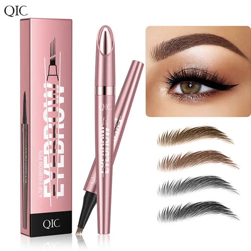 ✏️ BUY 1 GET 1 FREE! ✨ 3D Microblading Eyebrow Pencil – 4-Prong Tip, Waterproof & Natural Hair-Like Strokes 🖌️