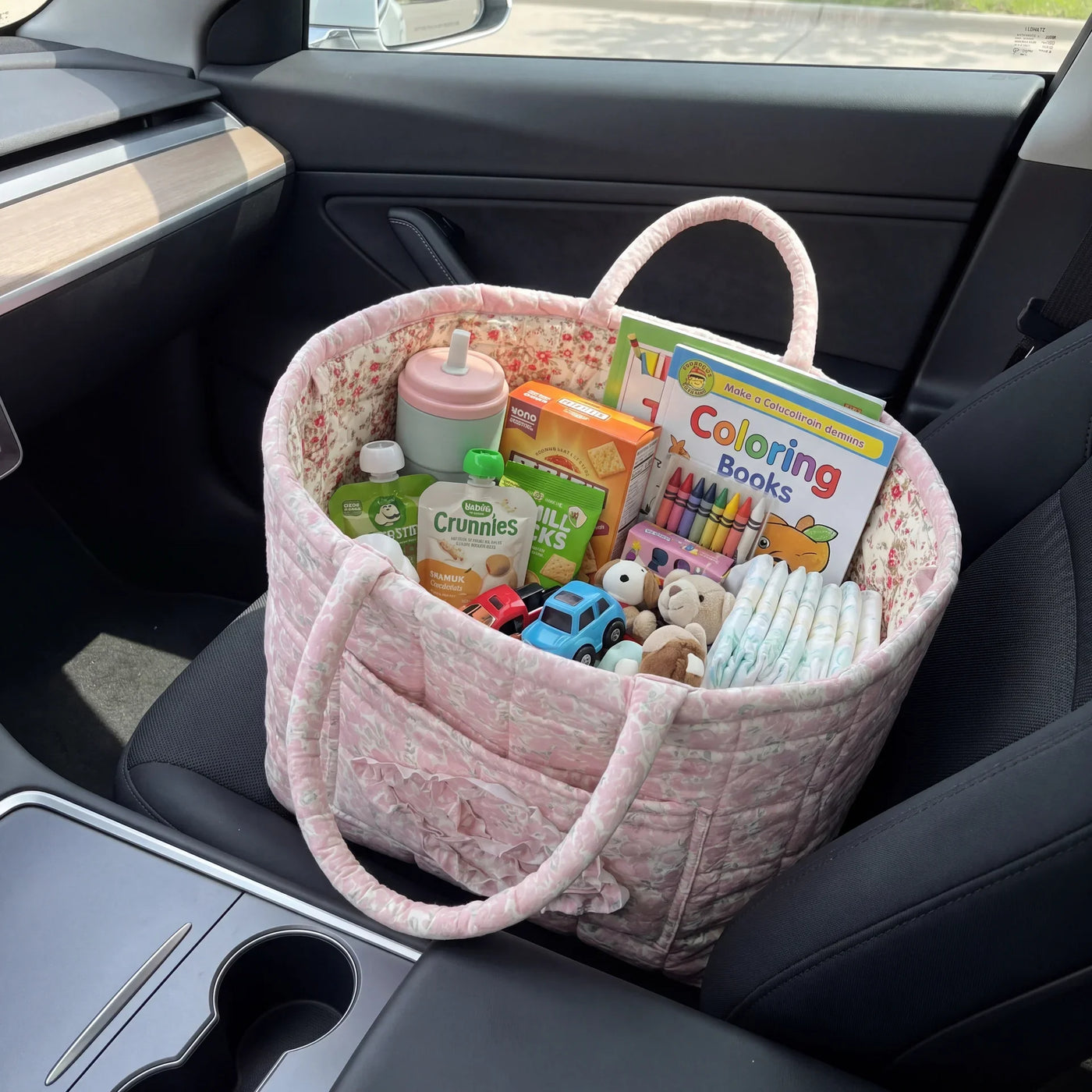 The Roomiest Everything Basket in use