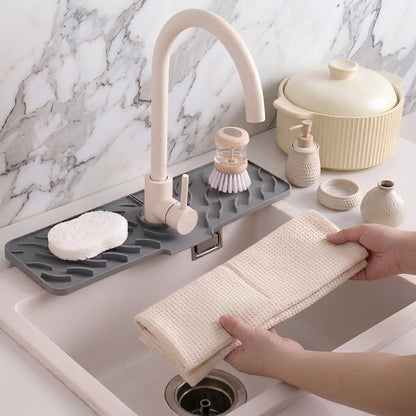 Wave-Texture Faucet Draining Mat