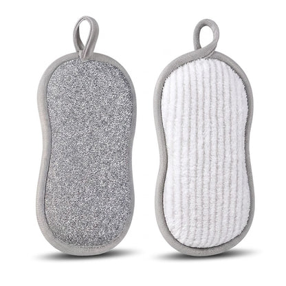 Ergonomic Dual-Sided Scrubbing Sponge