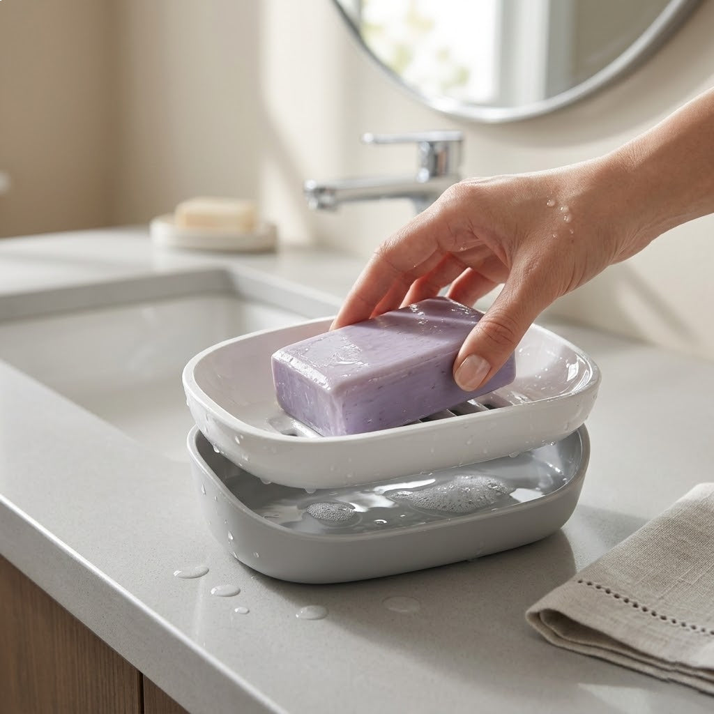 Double-Layer Self-Draining Soap Dish